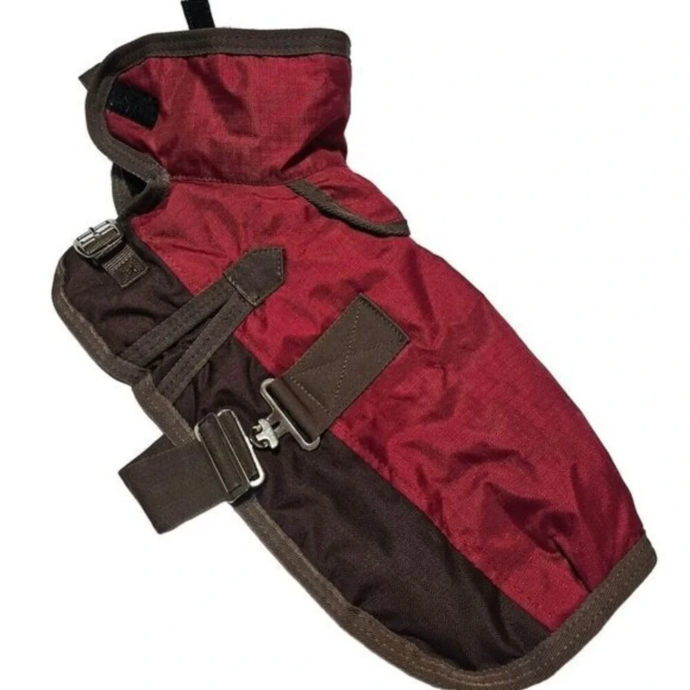 Dog Jacket Durable Red‎ Brown Dog Winter Coat Vest Jacket S/M Puffer Warm
